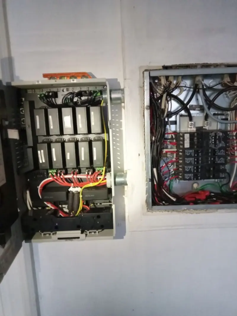 Electrical panel upgrade completed for Security Camera Wiring in Napoleon